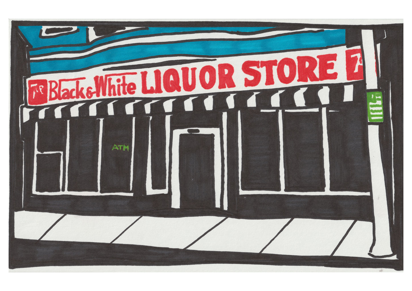 Chris Kohler Black & White Liquor Art Print