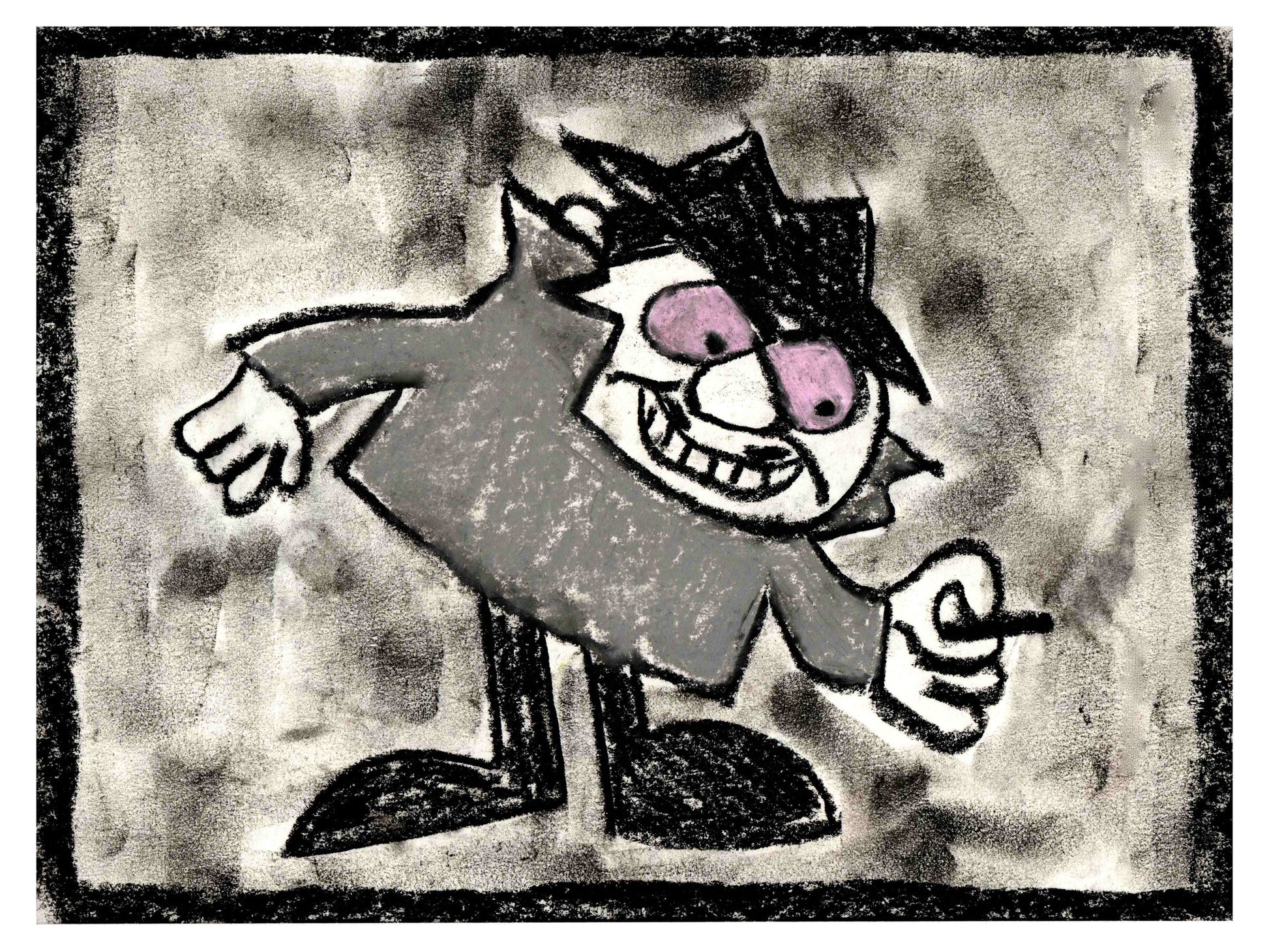 Chris Kohler art print of Boris from the Rocky and Bullwinkle cartoon