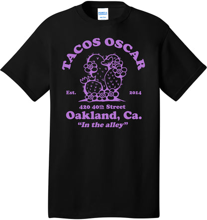 Tacos Oscar Cactus Black Tee