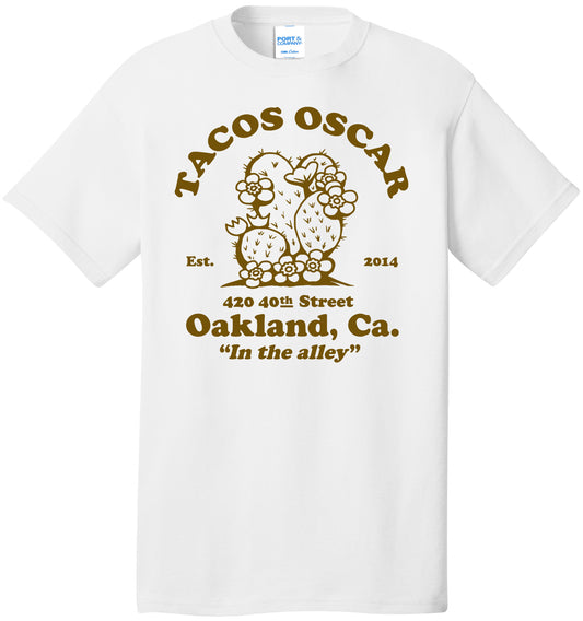 Tacos Oscar Cactus White Tee