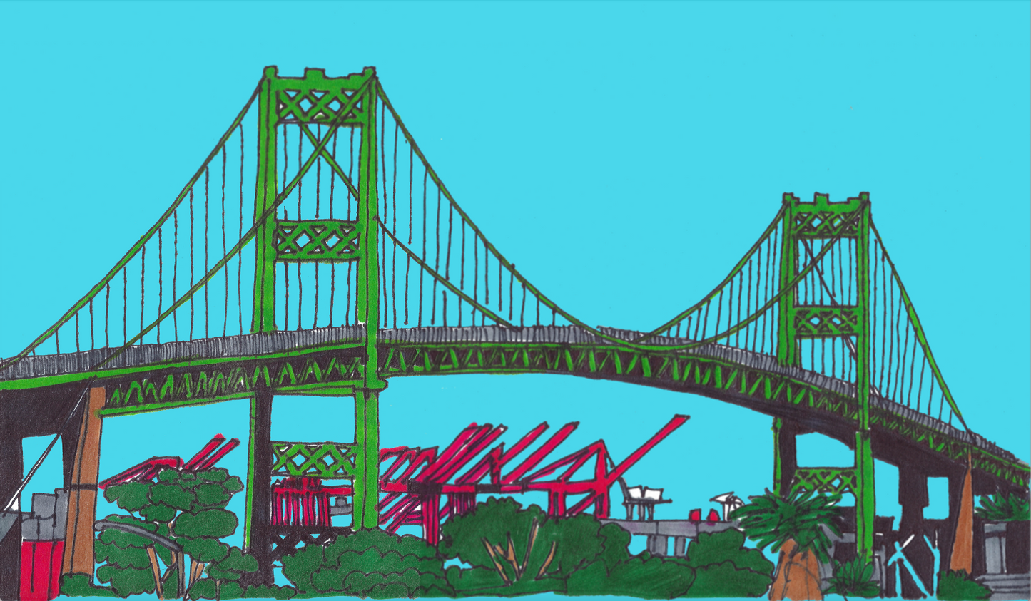 Chris Kohler Vincent Thomas Bridge Art Print